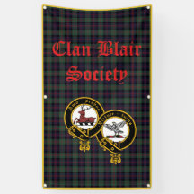 Clan Blair Banner Tartan Arrière - plan vertical