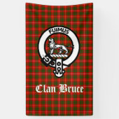 Banderoles Clan Bruce Crest Badge & Tartan Custom (Vertical)