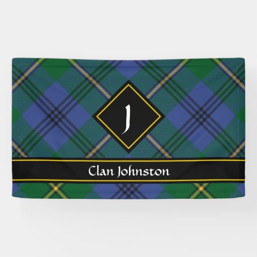 Banderoles Clan Johnston Tartan Banner (Horizontal)