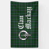 Banderoles Clan Mackay Crest Badge et Tartan (Vertical)
