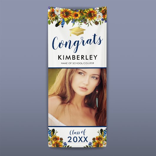 Banderoles Class of 2023 | Sunflower Congrats Graduation