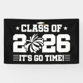 Banderoles Class of 2026 Cheer Graduation It’s Go Time Quote (Horizontal)