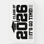 Banderoles Class of 2026 Graduation It’s Go Time Funny Quote (Vertical)