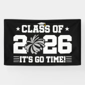 Banderoles Class of 2026 Gray Cheer Graduation It’s Go Time (Horizontal)