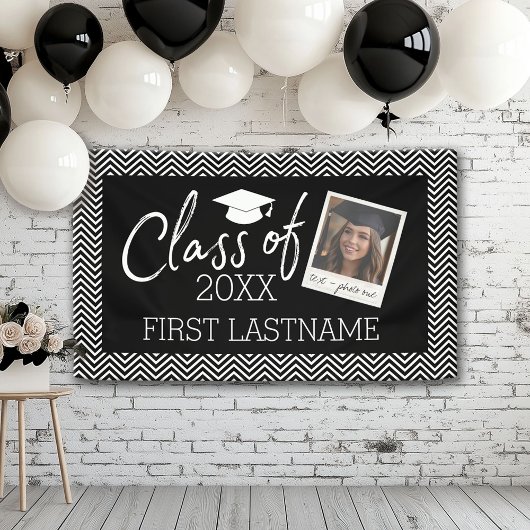 Banderoles Class of Any Year Graduation Photo Cap Chevrons