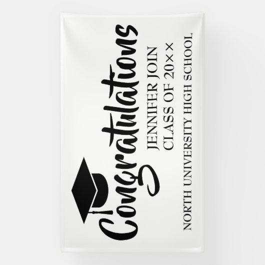 Banderoles classe 2025, classe 2026 graduation (Verticale)