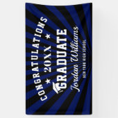 Banderoles Classe Black Blue moderne de 2023 Graduation Party (Vertical)