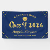 Banderoles Classe d'affichage 2026 Dark Blue Gold (Horizontal)