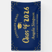Banderoles Classe d'affichage 2026 Dark Blue Gold (Vertical)