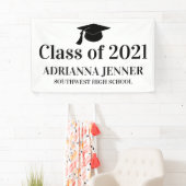 Banderoles Classe de 2021 Graduate Simple Typographie Script (En situation)