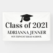Banderoles Classe de 2021 Graduate Simple Typographie Script (Horizontal)