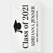 Banderoles Classe de 2021 Graduate Simple Typographie Script (Vertical)
