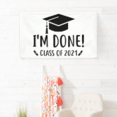 Banderoles Classe de 2021, je suis diplômée (En situation)