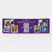 Banderoles Classe De 2025 Bold GRAD 6 Photo Graduation Party (Horizontal)