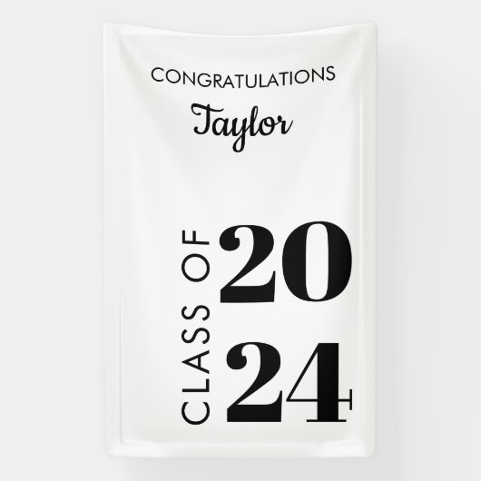 Banderoles Classe de 2025 Custom Graduation Party College Gra (Verticale)