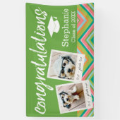 Banderoles Classe de diplôme Nom de l'année - 2 Photo Collage (Vertical)