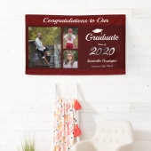 Banderoles Classe de diplômes de 2020 Photo Collage Wine (En situation)