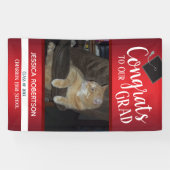 Banderoles Classe de diplômes de 2020 Photo Red Gradient (Horizontal)