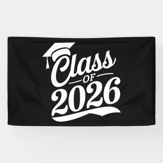 Banderoles Classe De Diplômés De 2026 Fier (Horizontal)