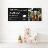 Banderoles Classe De Diplômés Photo Black White (Insitu)