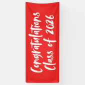Banderoles Classe de félicitations de 2025 Red Graduation (Vertical)