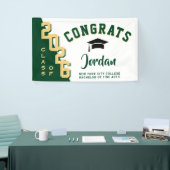 Banderoles Classe de Graduation Blanc Vert Moderne du Parti 2 (Salon professionnel)