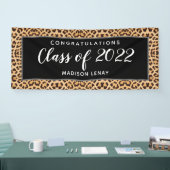 Banderoles Classe de graduation de 2022 Leopard Personnalisé (Salon professionnel)