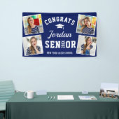 Banderoles Classe de graduation en bleu de la marine moderne (Salon professionnel)