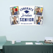 Banderoles Classe de graduation en bleu de la marine moderne (Salon professionnel)