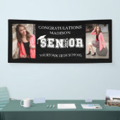 Banderoles Classe de graduation moderne Black 2 Photo 2025 (Salon professionnel)