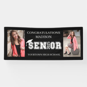 Banderoles Classe de graduation moderne Black 2 Photo 2025