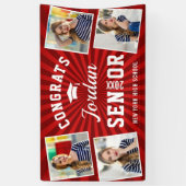 Banderoles Classe de Graduation Rouge blanc moderne de 2023 P (Vertical)