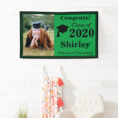 Banderoles Classe de photo Green Black One de 2024 (En situation)