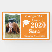 Banderoles Classe de photo Orange White One 2024 (Horizontal)