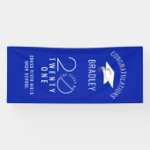 Banderoles CLASSE D'Études De 2021 Typographie Royal Blue (Horizontal)