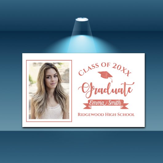 Banderoles Classe D'Or Rose De 2024 De Mets Faux