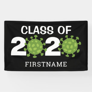 Banderoles Classe drôle de virus de 2020 Virtual Graduation N
