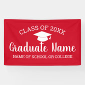 Banderoles Classe Grad Graduate Graduate Graduate Script roug (Horizontal)