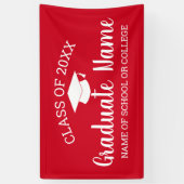 Banderoles Classe Grad Graduate Graduate Graduate Script roug (Vertical)