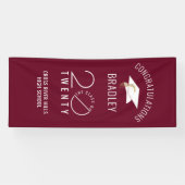 Banderoles CLASSE Moderne DE 20XX Maroon Porte de Graduation (Horizontal)