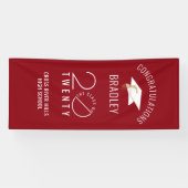 Banderoles CLASSE Moderne DE 20XX Red Graduation Door (Horizontal)