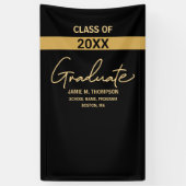 Banderoles Classe noire Année Diplôme d'études supérieures (Vertical)