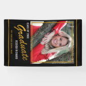 Banderoles Classe Noire Et Or De 2021 Photo Diplômée (Horizontal)