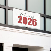 Banderoles Classe Parties scintillant rouge de 2026 (Bâtiment extérieur)