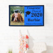 Banderoles Classe photo Blue Black One 2024 (En situation)