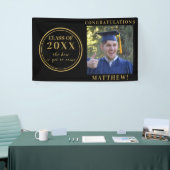 Banderoles Classe photo de 2025 Black Gold Graduation (Salon professionnel)