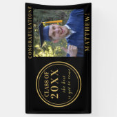 Banderoles Classe photo de 2025 Black Gold Graduation (Vertical)