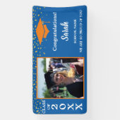 Banderoles Classe Photo Orange & Blue Graduation De 2025 (Verticale)