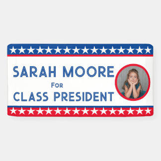 Banderoles Classe Vote" École électorale Blue and Red PHOTO