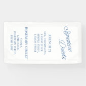 Banderoles Classic Blue Script Wedding Signature Drinks (Horizontal)